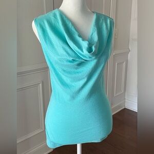 Michael Stars Blue Cowl Neck Sleeveless Tunic – One Size